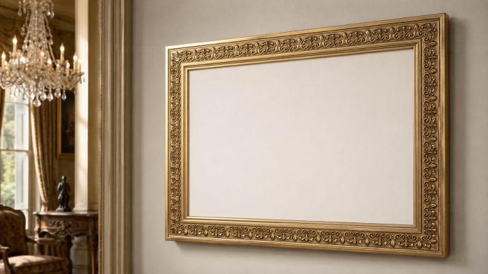 Baguette frame (Square frame with repeating plant ornament, RMB_0076-1) 3D models for cnc