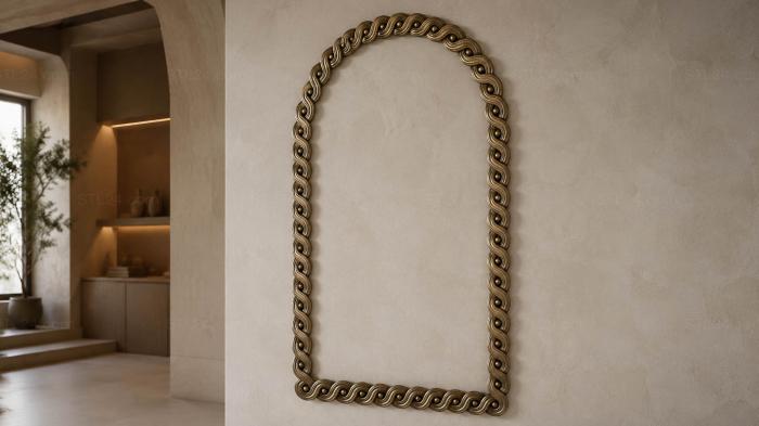 Baguette frame (Arched frame with wave relief, RMB_0735) 3D models for cnc
