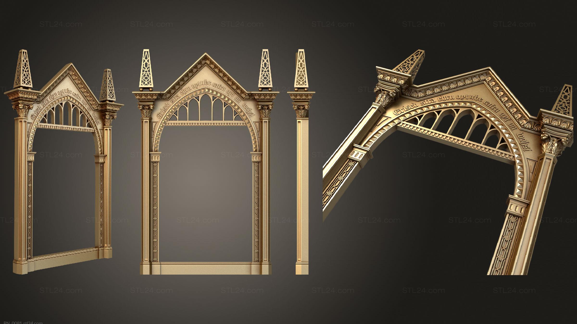 Floor frames - Harry Potter Mirror, RN_0081. 3D stl model for CNC