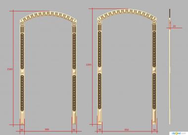 Floor frames (Door cashing, RN_0083) 3D models for cnc