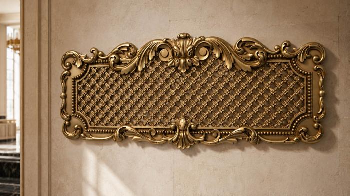 Lattice (Rococo style, RSH_0019-9) 3D models for cnc