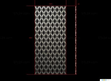 Lattice (Panel with interlaced lines, RSH_0052) 3D models for cnc