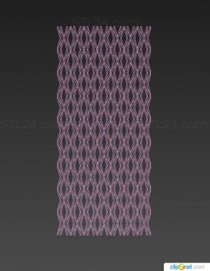 Lattice (Panel with interlaced lines, RSH_0052) 3D models for cnc