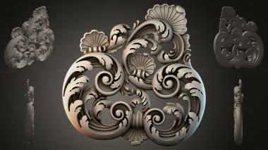 Rokayla (Ornamental scroll with shells, RKLI_000031) 3D models for cnc