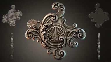 Rokayla (Baroque decorative overlay with shell, RKLI_000032) 3D models for cnc