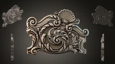 Rokayla (Baroque ornament with a shell, RKLI_000033) 3D models for cnc