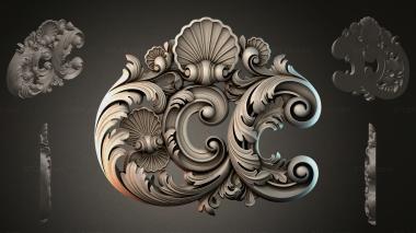 Rokayla (Openwork floral ornament with a shell, RKLI_000049) 3D models for cnc
