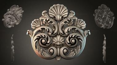 Rokayla (Baroque ornament with a shell, RKLI_000060) 3D models for cnc