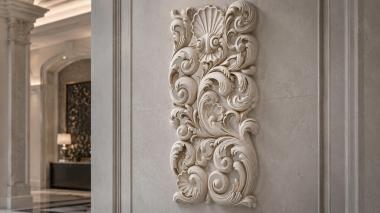 Rokayla Ornamental Baroque panel with shell 3d model