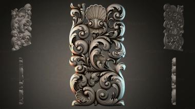Rokayla (Ornamental Baroque panel with shell, RKLI_000066) 3D models for cnc