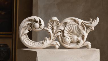 Rokayla Ornamental scroll with shells 3d model