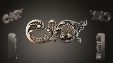Rokayla (Ornamental scroll with shells, RKLI_000068) 3D models for cnc