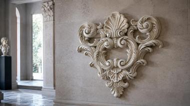 Rokayla Baroque rosette with scrollwork 3d model