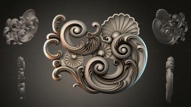 Rokayla Ornamental volutes and shells 3d model