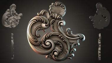 Rokayla Ornamental scroll rosette 3d model
