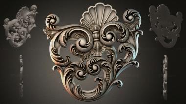 Rokayla Baroque decorative overlay with scrolls 3d model