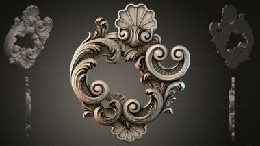 Rokayla Ornamental frame with scrolls 3d model