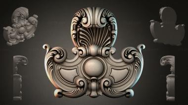 Rokayla Decorative carved scroll 3d model
