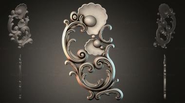 Rokayla Ornamental scroll panel 3d model