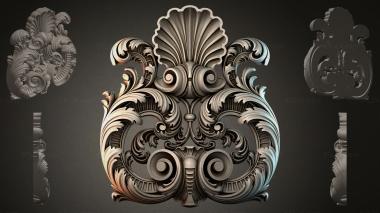 Rokayla Baroque ornamental cartouche 3d model