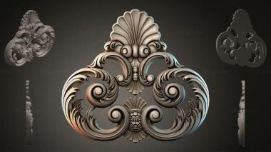 Rokayla Ornamental shell with scrolls 3d model