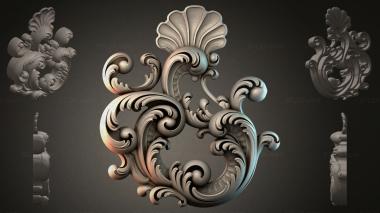 Rokayla Baroque floral ornament 3d model