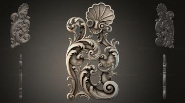 Rokayla Ornamental shell with scrolls 3d model