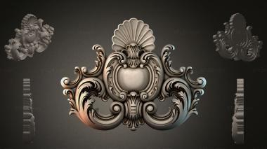 Rokayla Baroque ornamental medallion 3d model