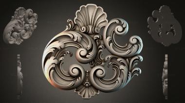 Rokayla Round ornament with shells 3d model
