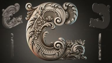 Rokayla Ornamental Letter C 3d model