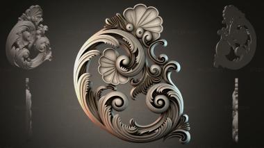 Rokayla Ornamental scroll composition 3d model