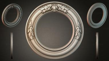 Decorative frames, framing (Round molding with acanthus and rosette, RMI_000013) 3D models for cnc