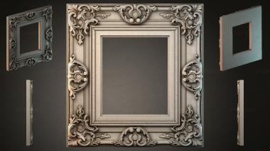 Decorative frames, framing (Classic frame with acanthus leaves and scrolls, RMI_000036) 3D models for cnc