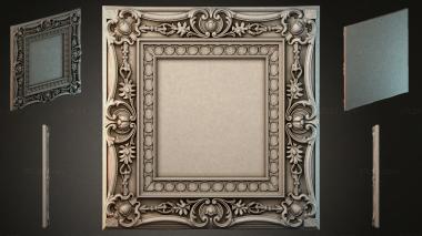 Decorative frames, framing (Picture frame with acanthus volutes and beads, RMI_000059) 3D models for cnc