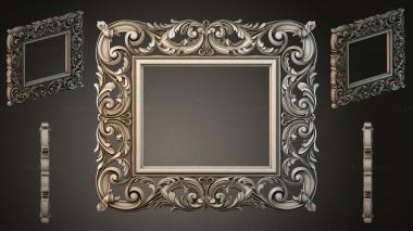 Decorative frames, framing (Cartouche with swirl ornament and consoles, RMI_000146) 3D models for cnc