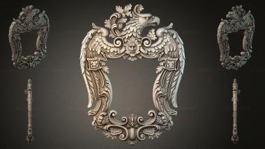 Decorative frames, framing (Coat of arms with a double-headed eagle and angels for CNC, RMI_000384) 3D models for cnc