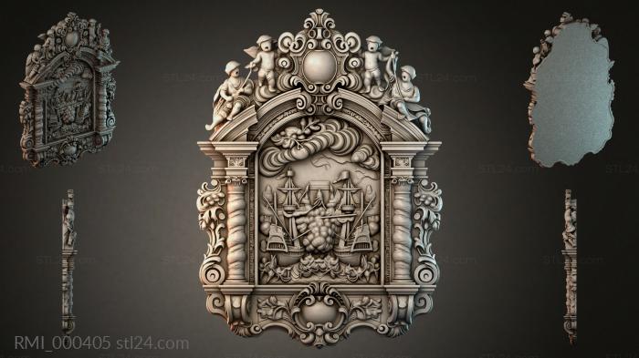 Рамы декоративные, обрамления (RMI_000405) 3D модель для ЧПУ станка