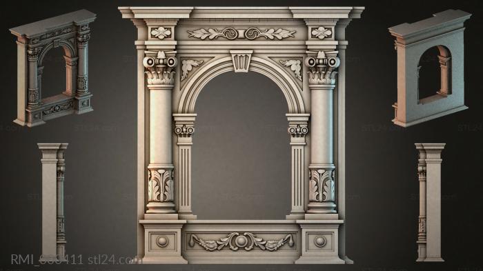 Рамы декоративные, обрамления (RMI_000411) 3D модель для ЧПУ станка