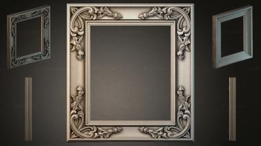 Decorative frames, framing (Classic mirror frame with palmettes and scrolls, RMI_000446) 3D models for cnc
