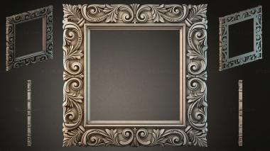 Decorative frames, framing (Mirror frame with volutes and palmettes, RMI_000500) 3D models for cnc