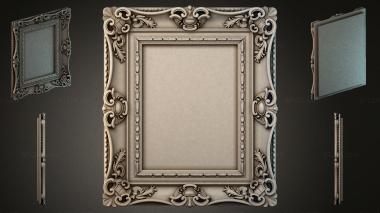 Decorative frames, framing (Picture frame with acanthus ornament and volutes, RMI_000506) 3D models for cnc