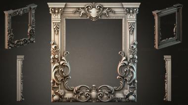 Decorative frames, framing (Classic acanthus and scroll mirror frame, RMI_000646) 3D models for cnc