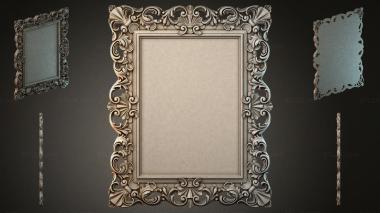 Decorative frames, framing (Mirror with swirl acanthus frame, RMI_000686) 3D models for cnc