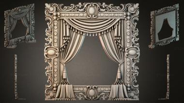 Decorative frames, framing (Theater curtain with ornamental portico, RMI_000712) 3D models for cnc