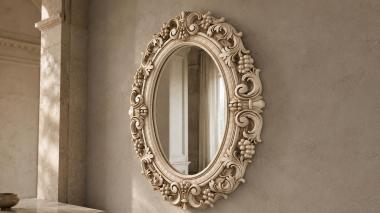 Decorative frames, framing Oval frame with acanthus scrolls and bunches of grapes 3d model