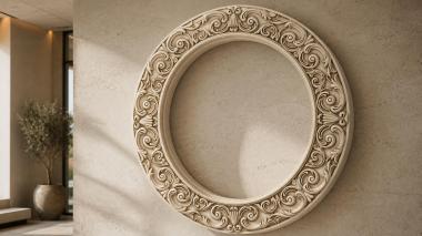 Decorative frames, framing Round frame with volutes and palmettes 3d model