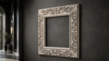 Decorative frames, framing Classical rascommissure with volute ornaments and rosettes 3d model