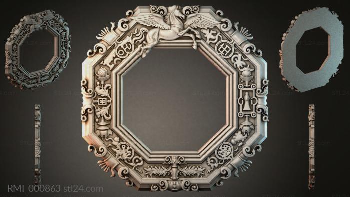 Рамы декоративные, обрамления (RMI_000863) 3D модель для ЧПУ станка