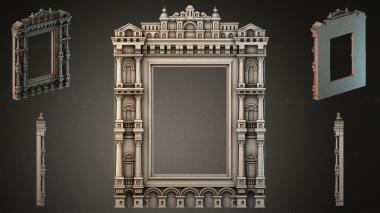 Decorative frames, framing (Classical architectural portal with columns and a dome, RMI_001123) 3D models for cnc