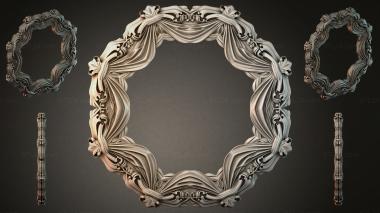 Decorative frames, framing (Ornamental cartouche with volutes and shells, RMI_001156) 3D models for cnc